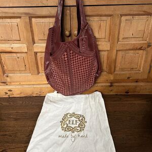BALI Elf French Lover Oversized Hobo Bag Handmade Leather Tote Shoulder Overnigh